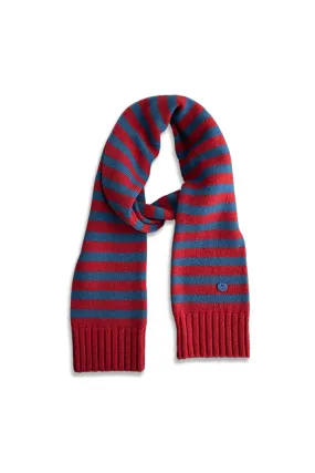 100 Wool Knit Striped Scarf