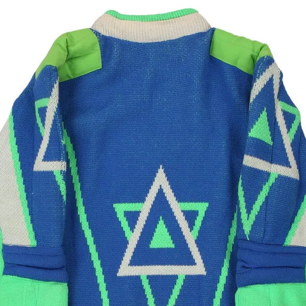 1980's Ski Jumper Orme Blue Graphic Jumper - Medium Blue Wool Blend