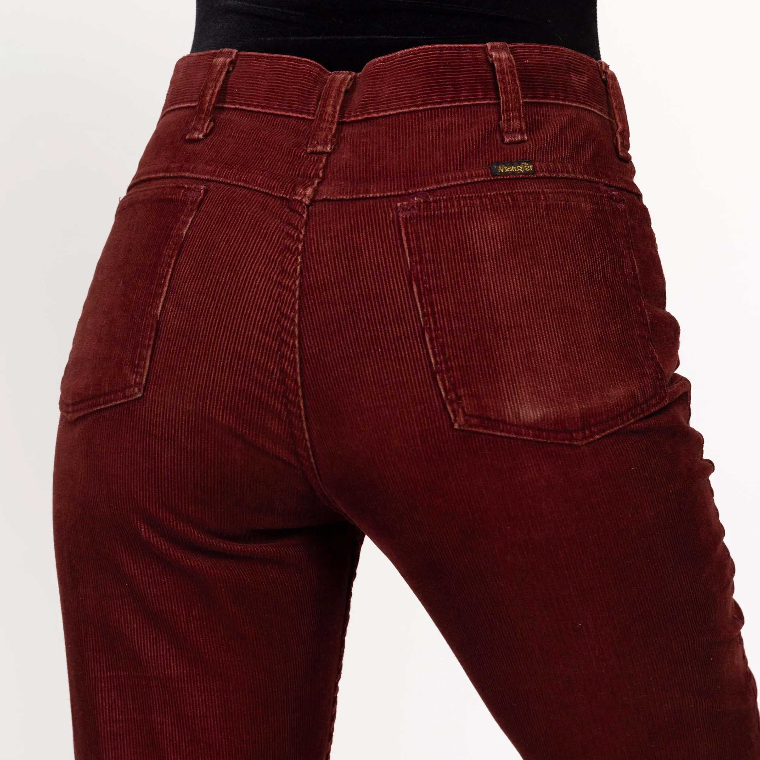 31x31 70s Wrangler Maroon Red Corduroy Pants Unisex