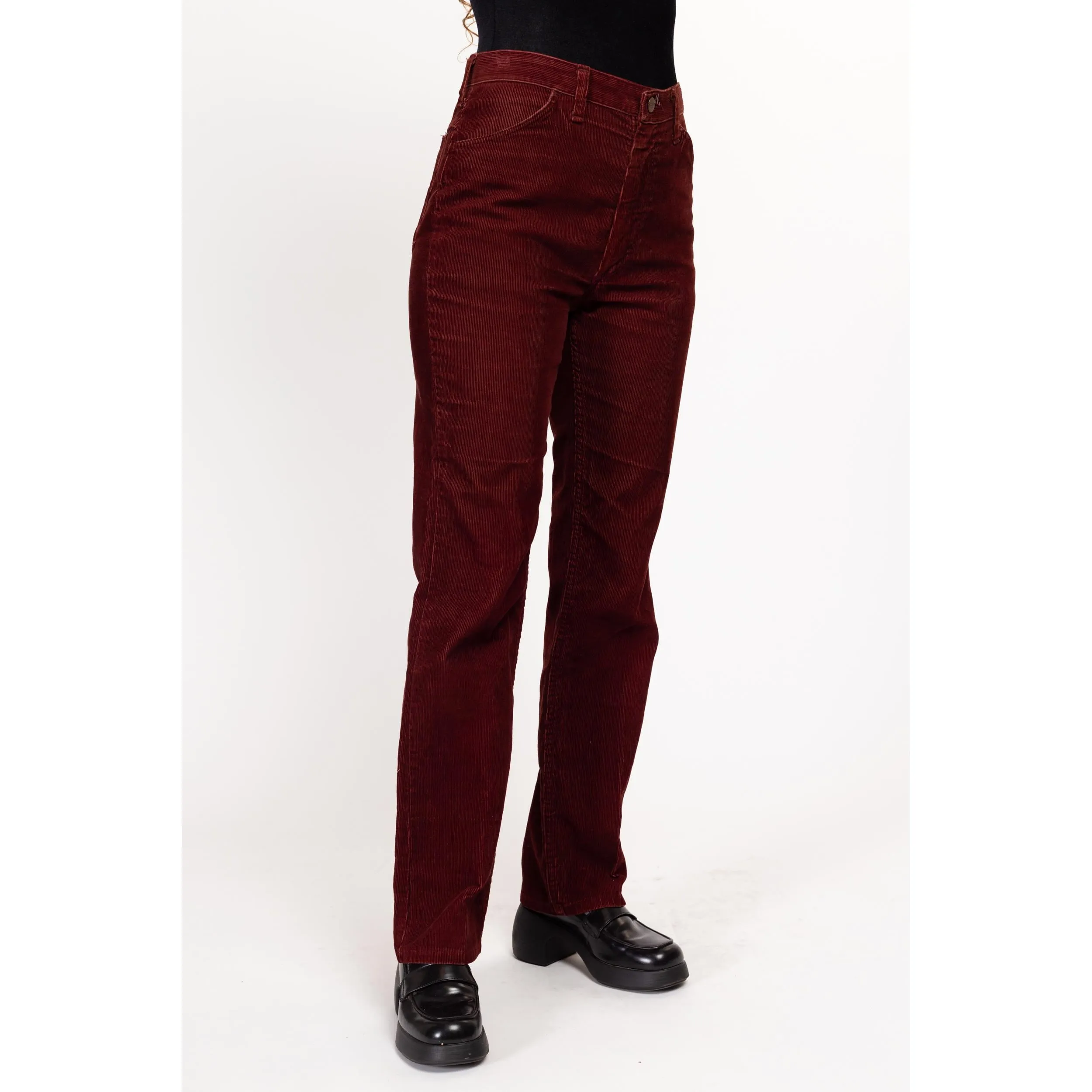 31x31 70s Wrangler Maroon Red Corduroy Pants Unisex