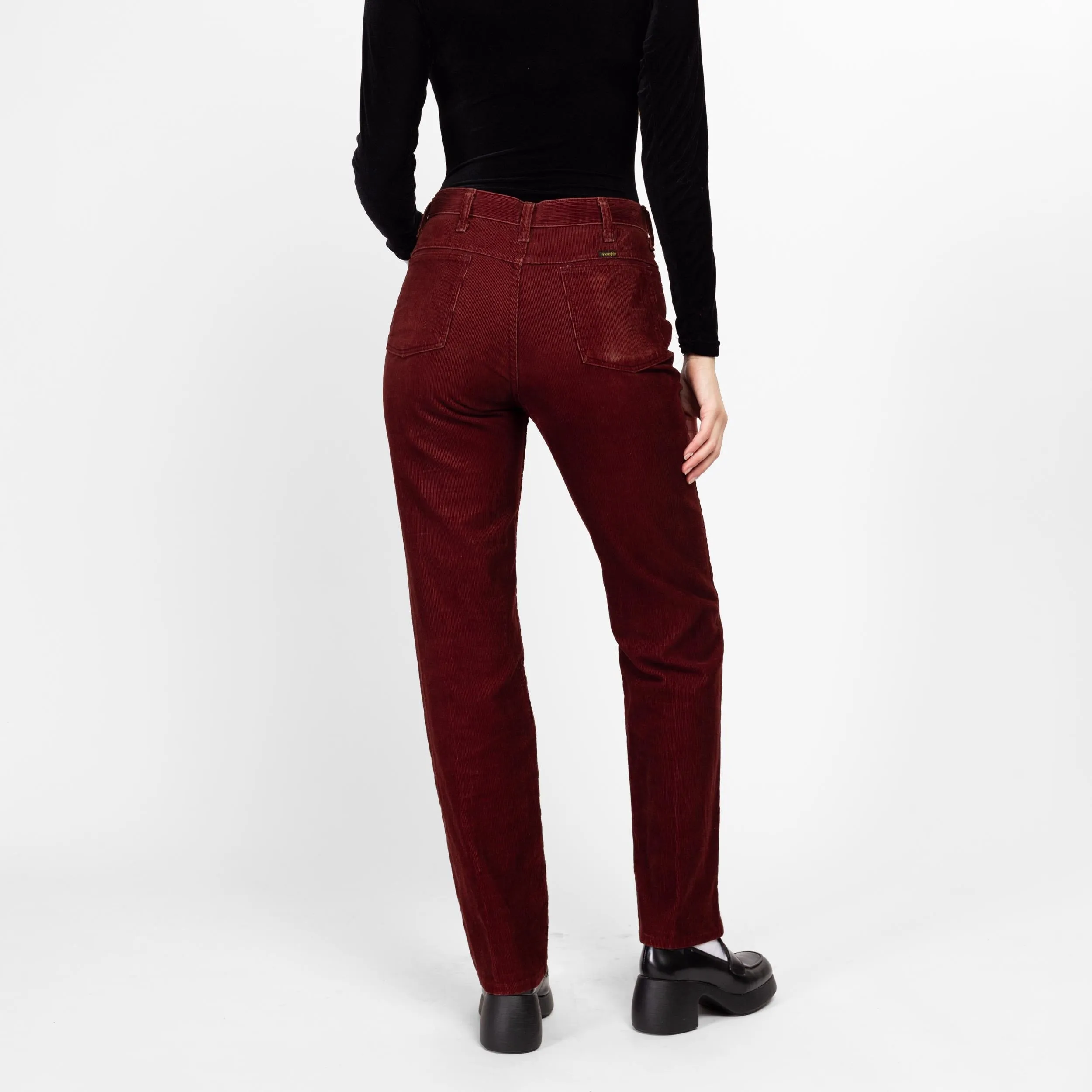 31x31 70s Wrangler Maroon Red Corduroy Pants Unisex
