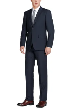 (38L, 48S) 2 Piece Suit 2 Buttons Regular Fit In Dark Navy