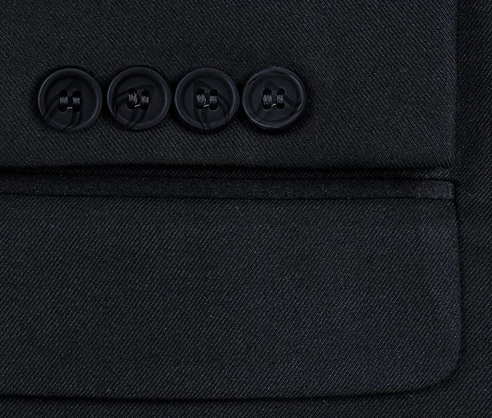 (38L, 48S) 2 Piece Suit 2 Buttons Regular Fit In Dark Navy