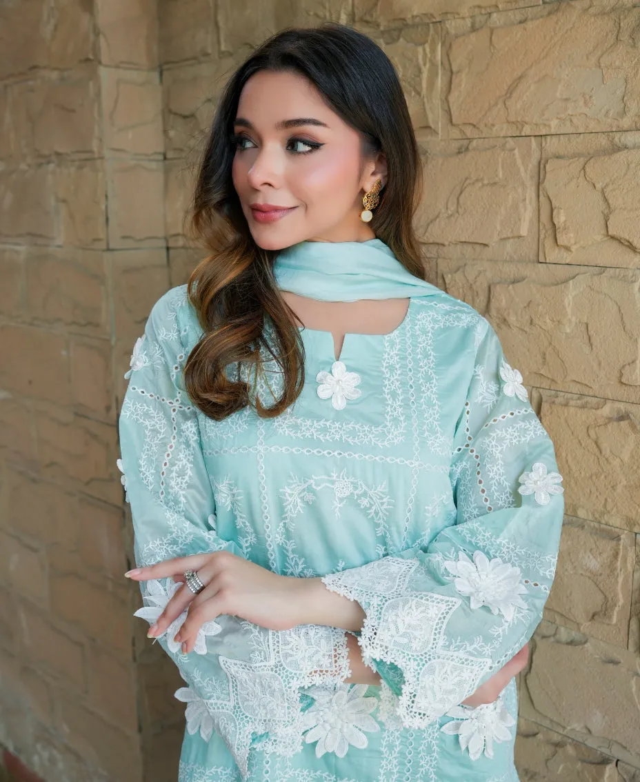 3d flower paper silk outfit