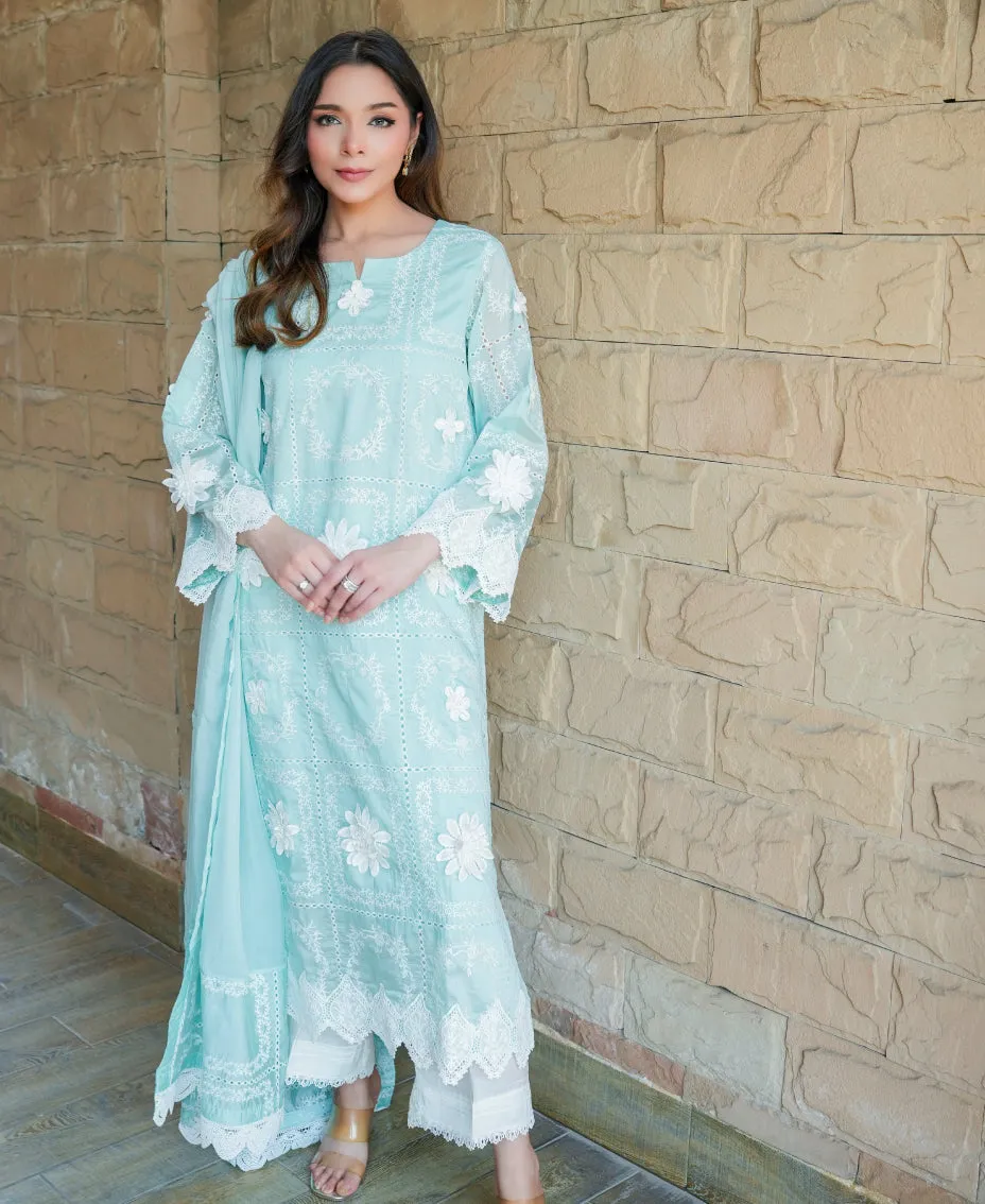 3d flower paper silk outfit