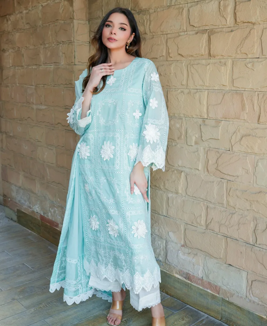 3d flower paper silk outfit