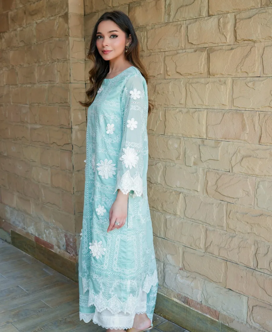 3d flower paper silk outfit