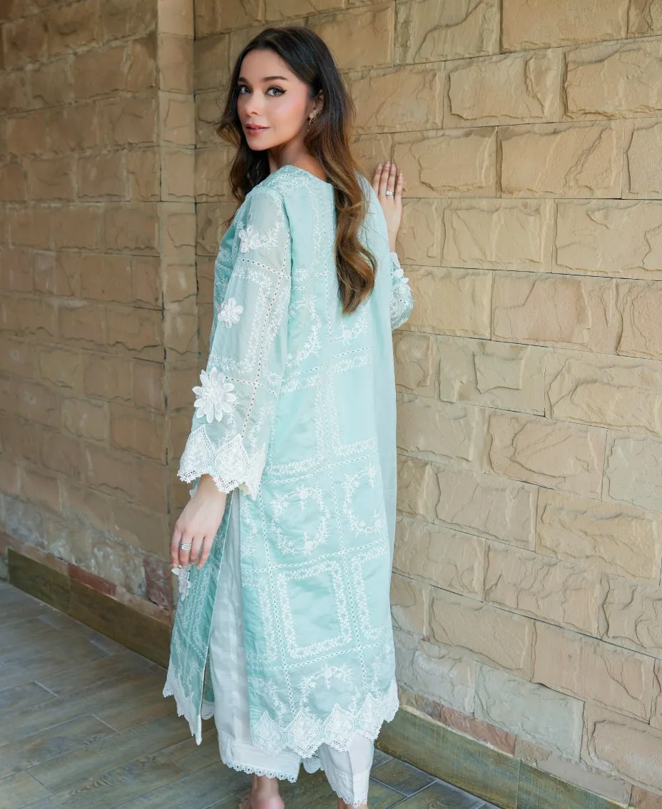 3d flower paper silk outfit