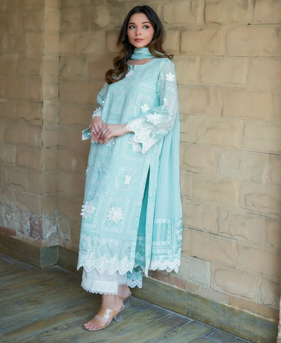 3d flower paper silk outfit