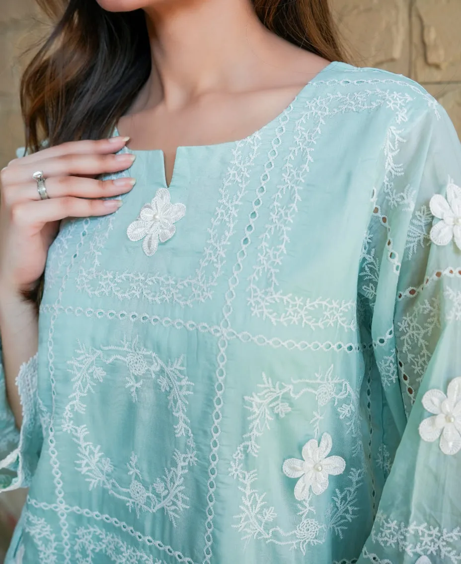 3d flower paper silk outfit