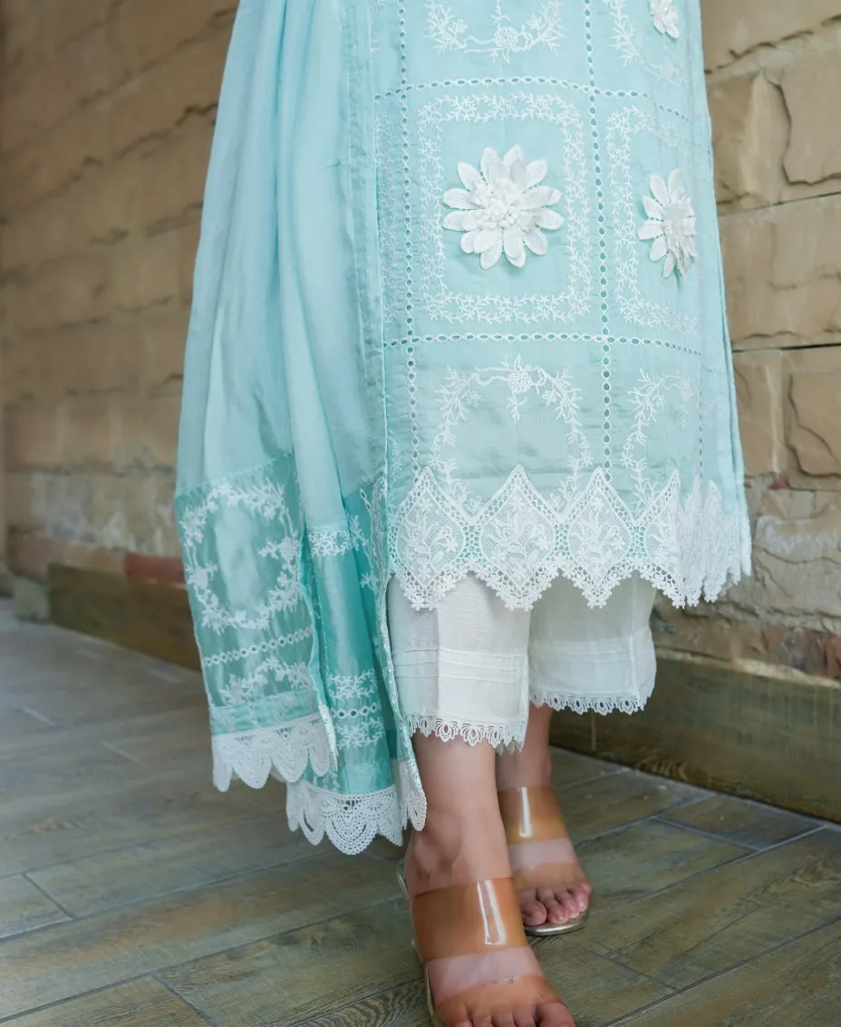 3d flower paper silk outfit