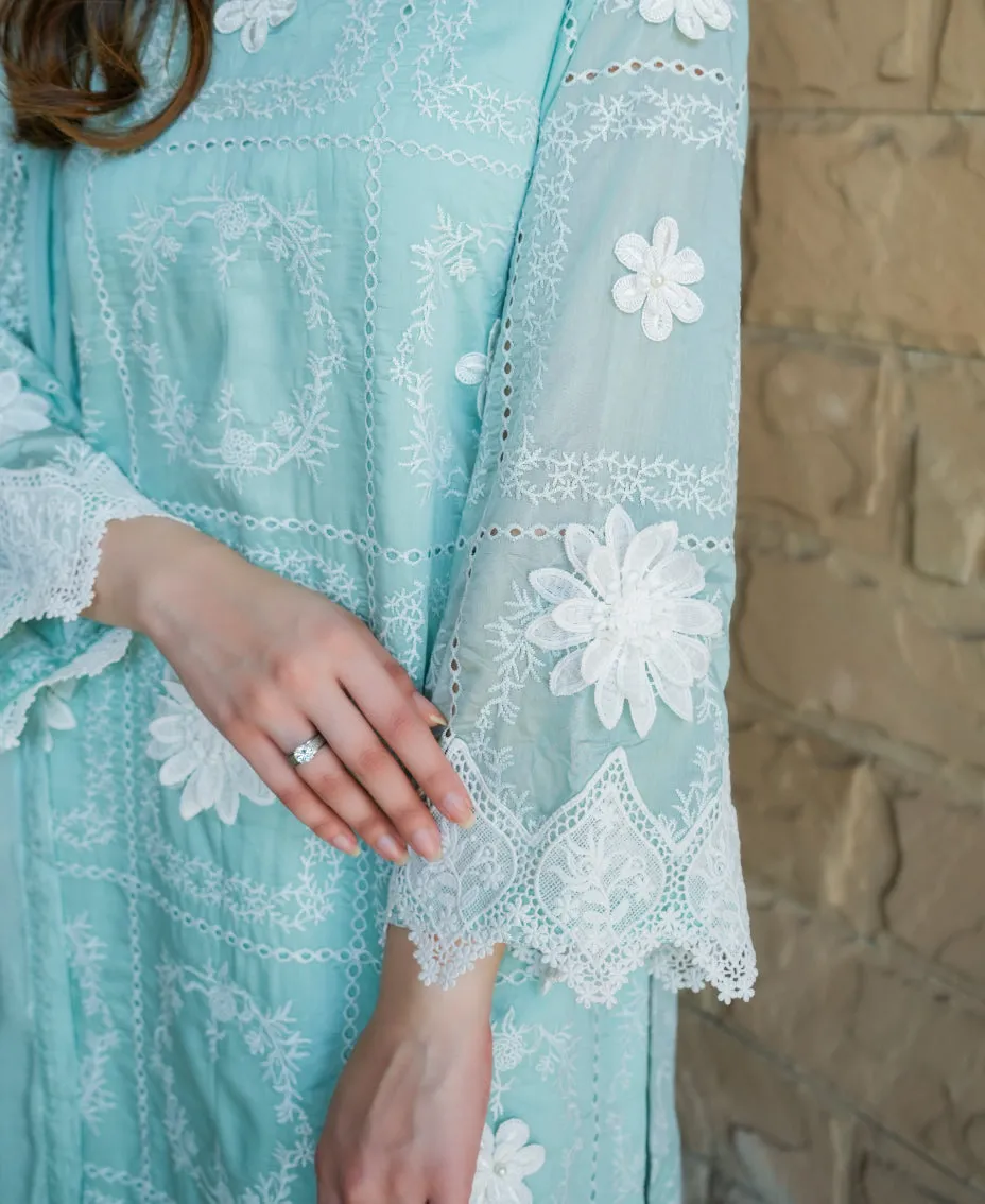 3d flower paper silk outfit