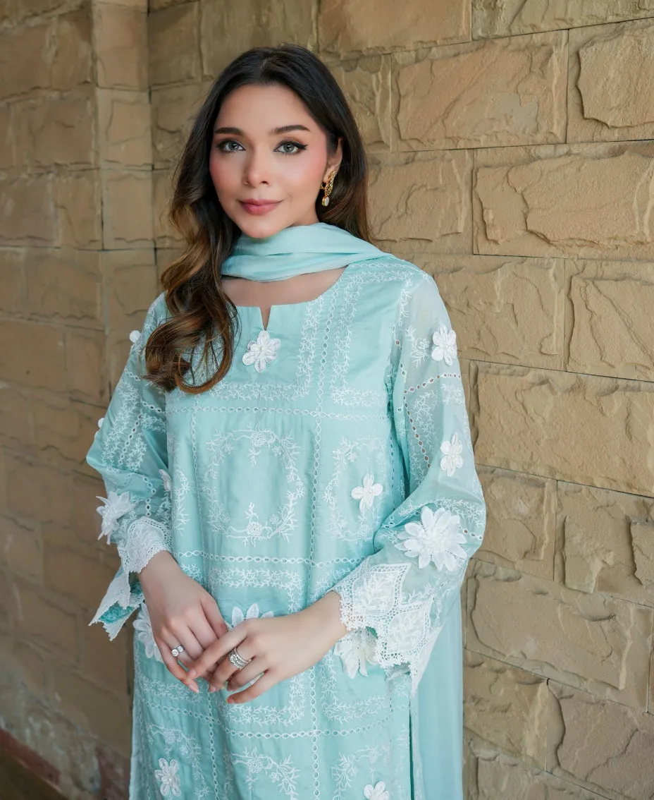 3d flower paper silk outfit