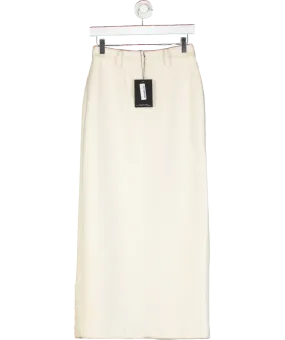 4th & Reckless Cream Shelly Column Maxi Skirt UK 6