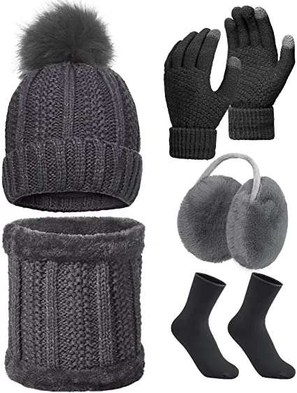 5 PIECES WOMEN WINTER SKI OUTING SET