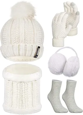5 PIECES WOMEN WINTER SKI OUTING SET