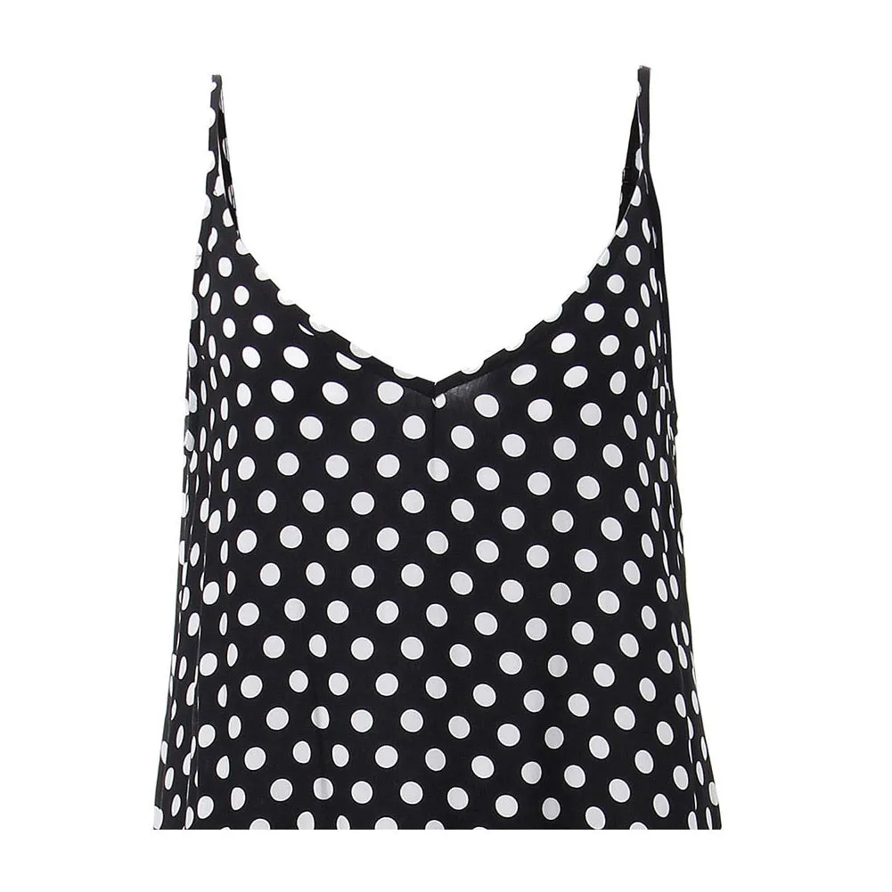 5XL Plus Size Summer Dress 2017 Women Polka Dot Print V Neck Sleeveless Sundress Loose Maxi Long Beach Bohemian Vintage Dress