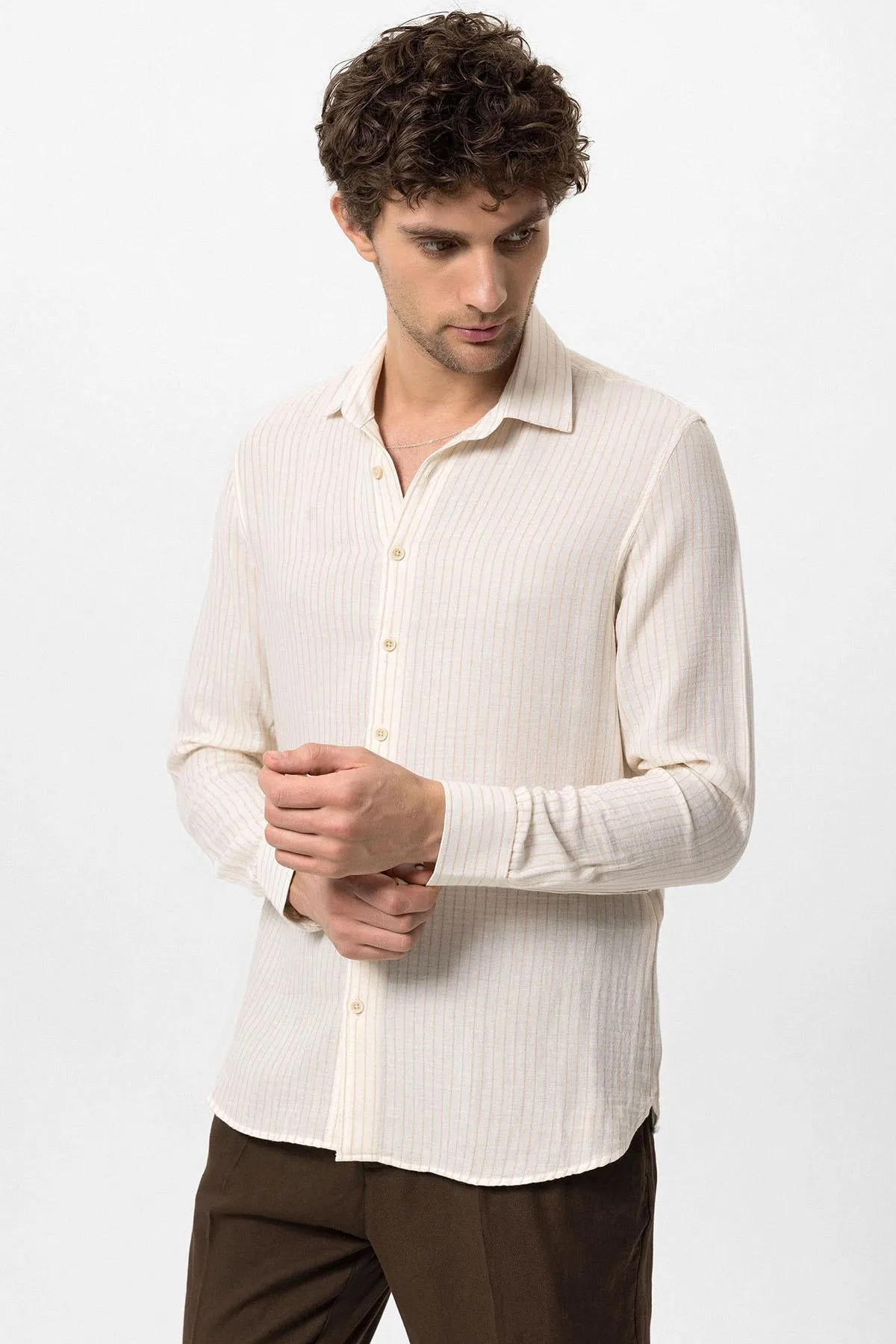 ANT Cotton Striped Men's Shirt - Meerbusch