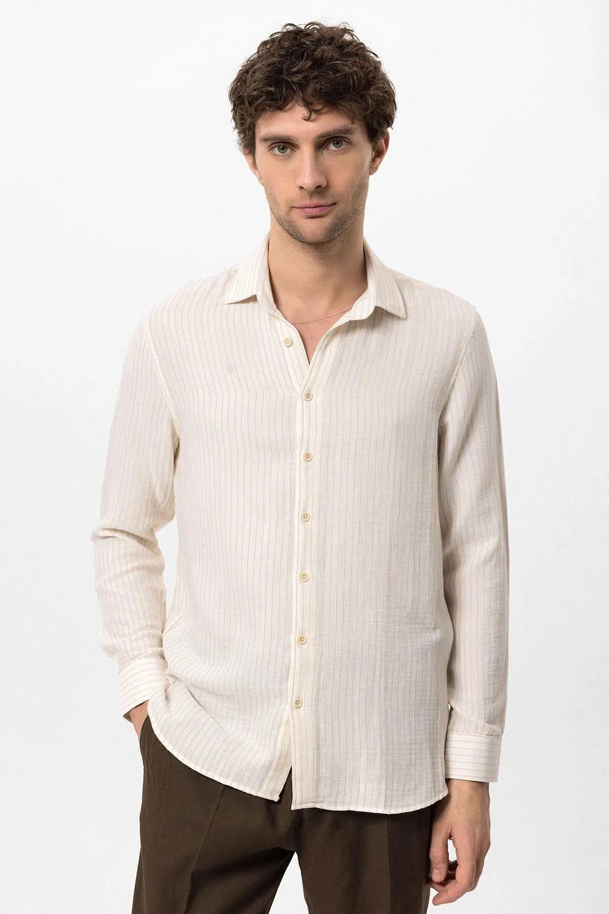 ANT Cotton Striped Men's Shirt - Meerbusch