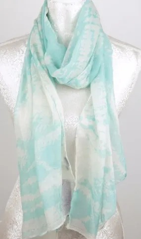 Aqua Abstract Scarf - AQUA