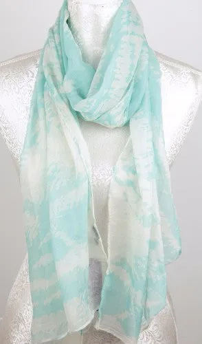 Aqua Abstract Scarf - AQUA