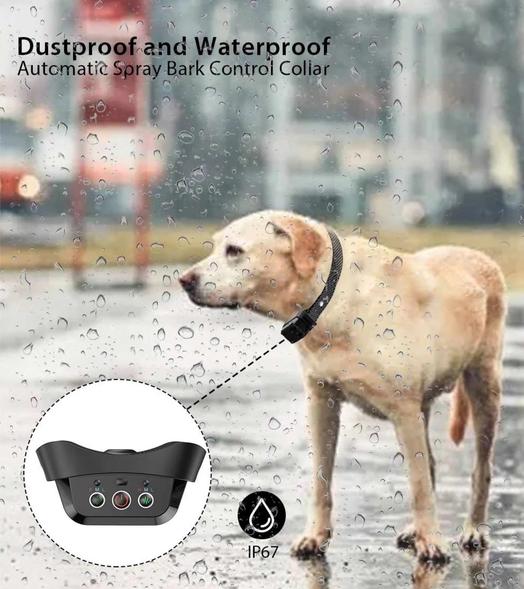 Auto Citronella Bark Collar, Upgraded Humane Anti Barking Collar for Dogs with 3 Spray Levels