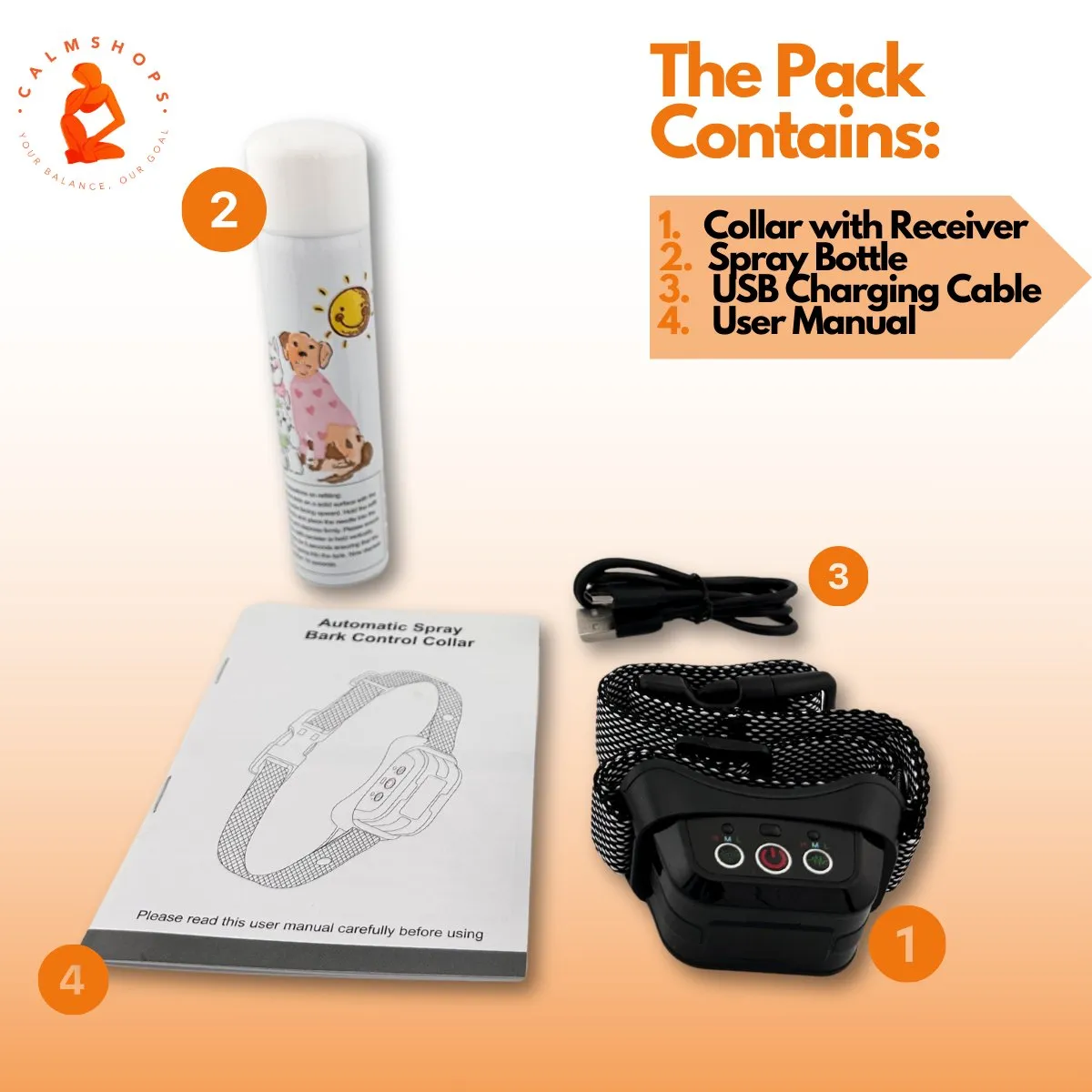 Auto Citronella Bark Collar, Upgraded Humane Anti Barking Collar for Dogs with 3 Spray Levels