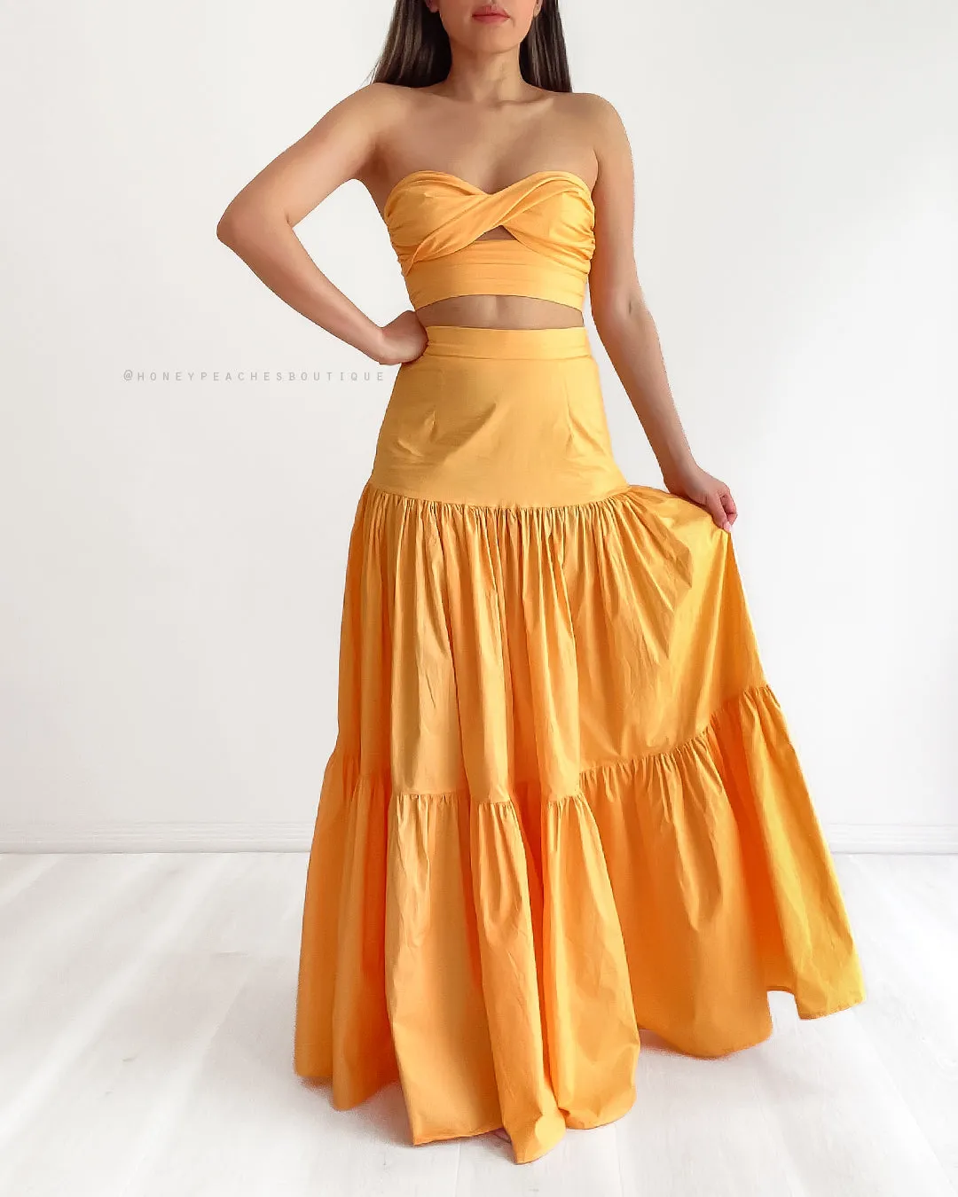 Ayla Maxi Skirt - Sherbert