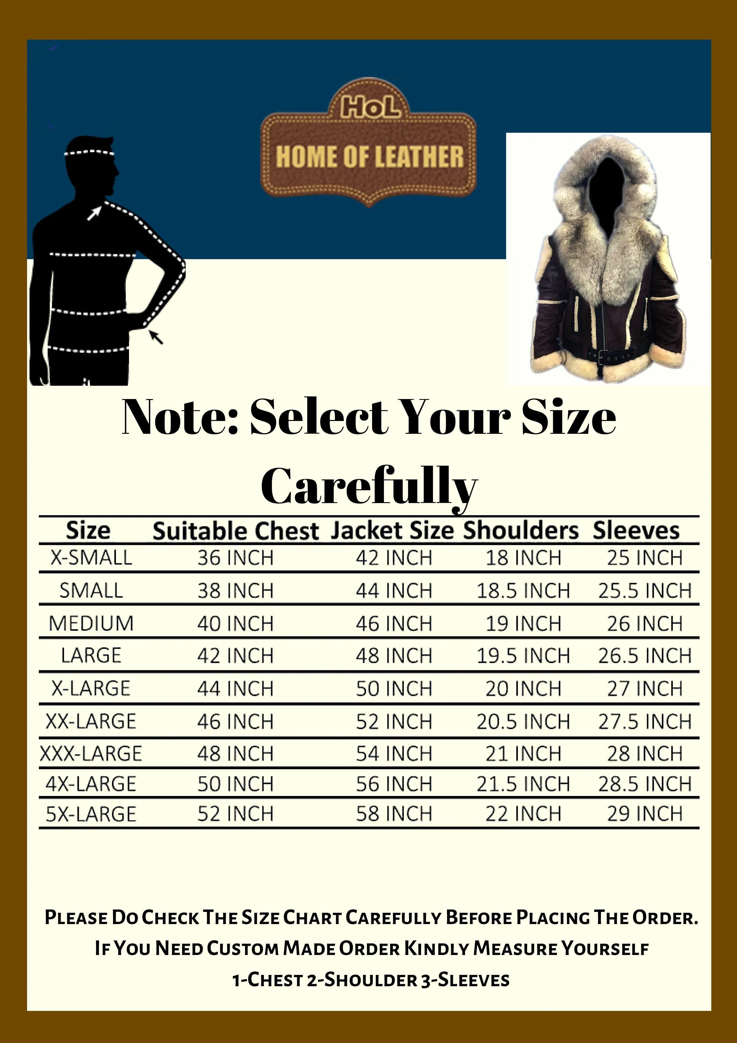 B001 B3 Black Removable Hood Fur Shearling Genuine Leather Bomber Black Jacket For Men