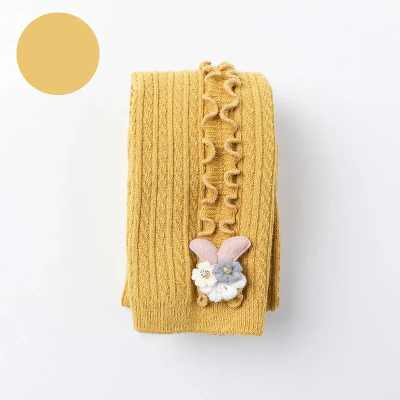 Baby Girls Tights Hot Toddler Kid Girl Ribbed Stockings Cotton Warm Pantyhose Solid Candy Color Tight Autumn Winter Style 0-6T