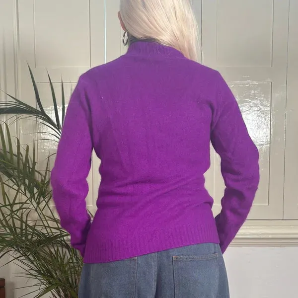 Benetton Jumper - Medium Purple Wool Blend