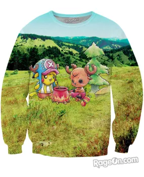 Birdychu and Chopper Crewneck Sweatshirt