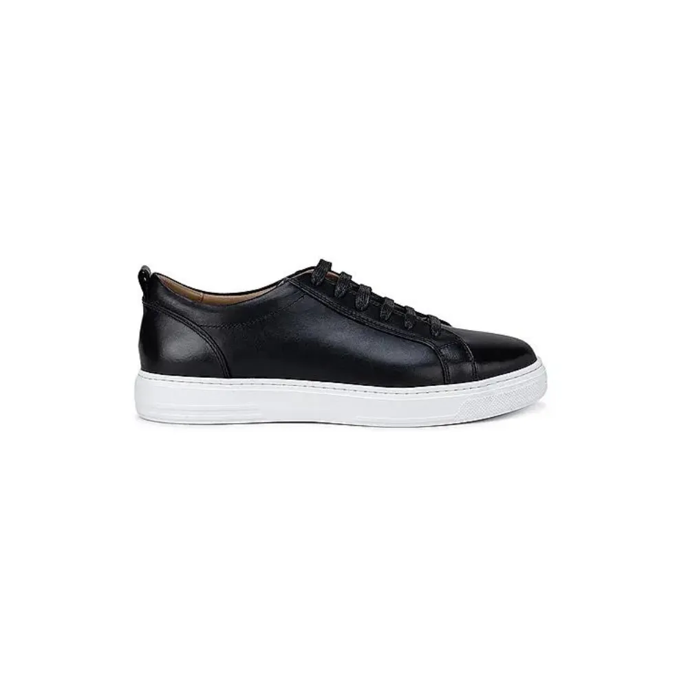 Black Leather Sneakers
