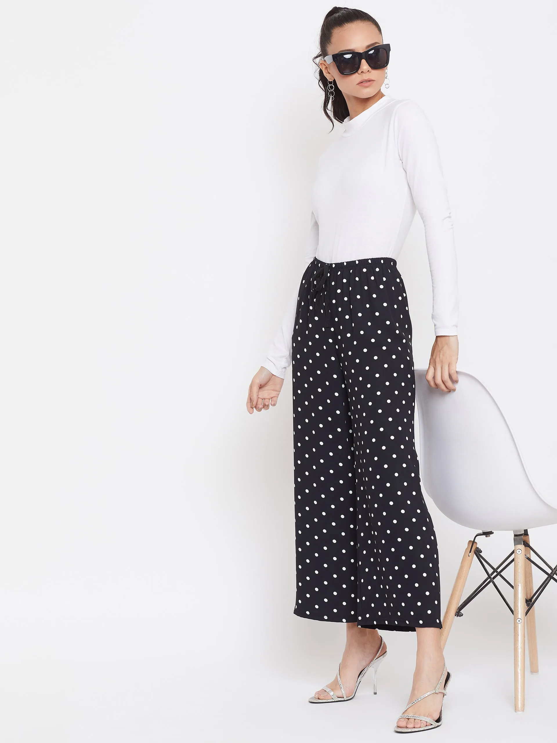 Black Polka Dot Culottes