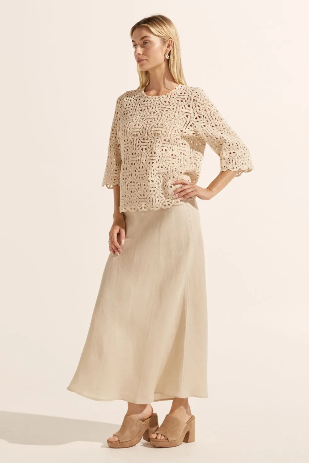 blend skirt - pebble