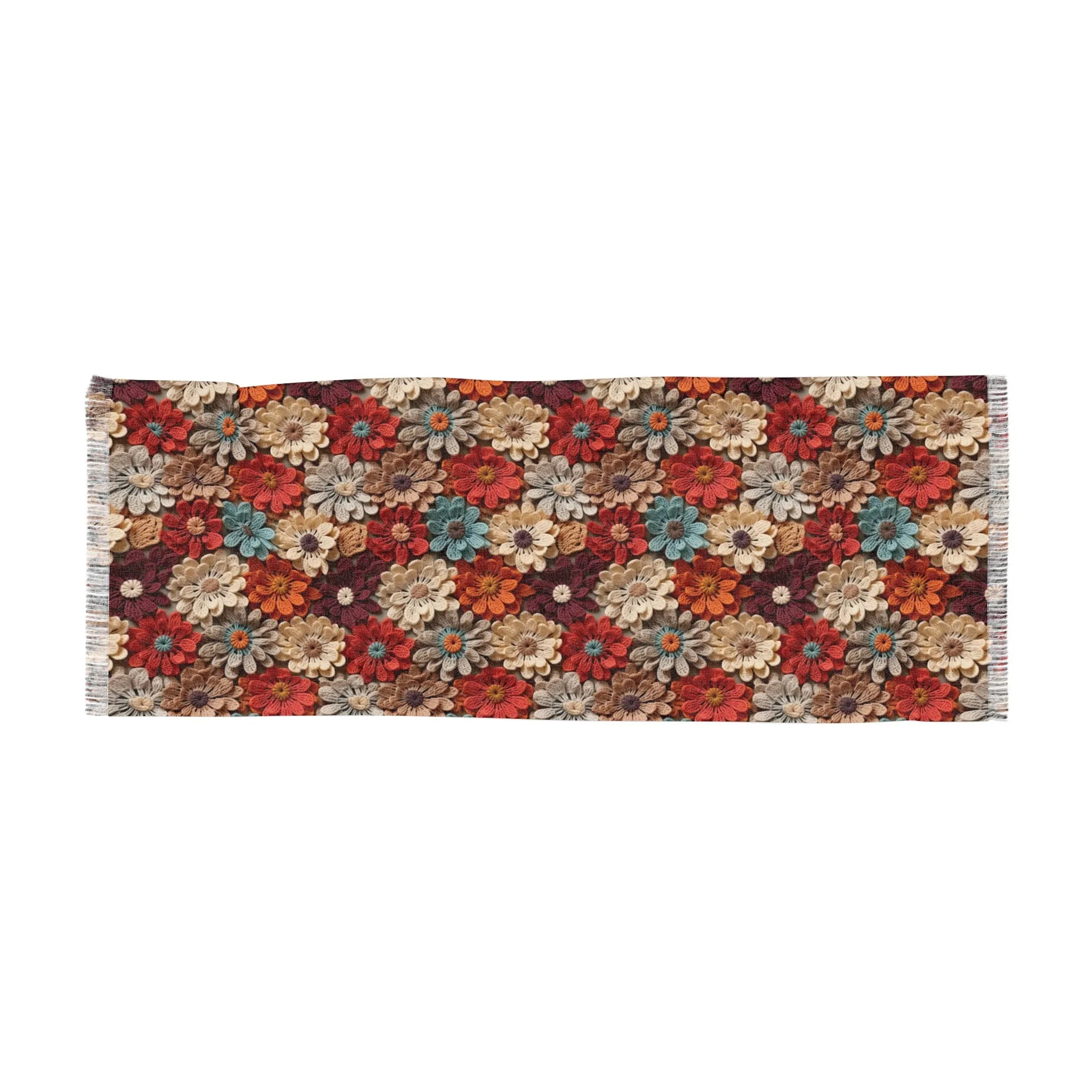 Blossom Elegance Lightweight Floral Scarf for All Seasons Crochet Design Blossom Breeze Delicate Floral Evening Shawl Lightweight Floral