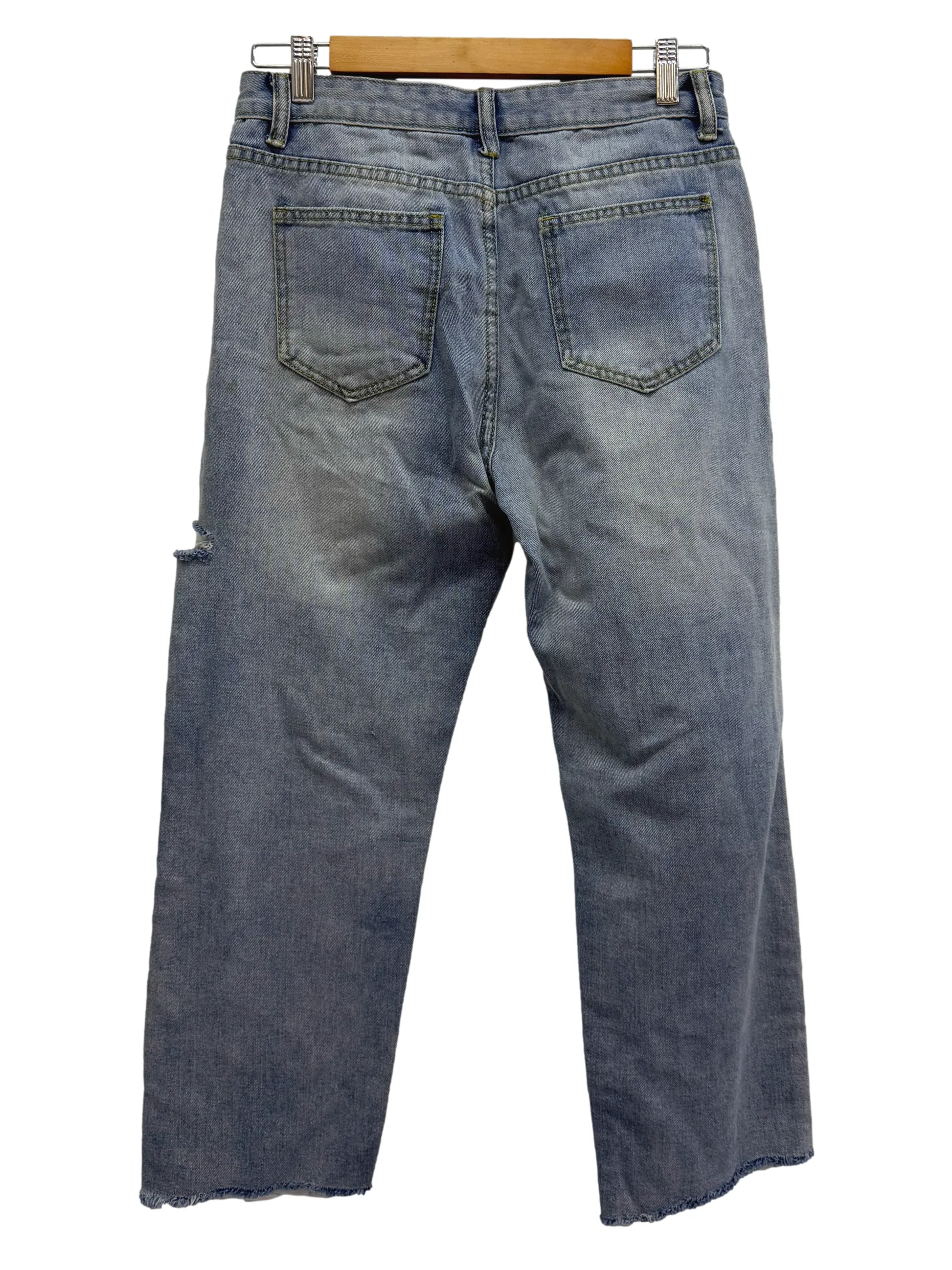 Blue Denim Distressed Pants