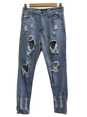 Blue Denim Distressed Pants