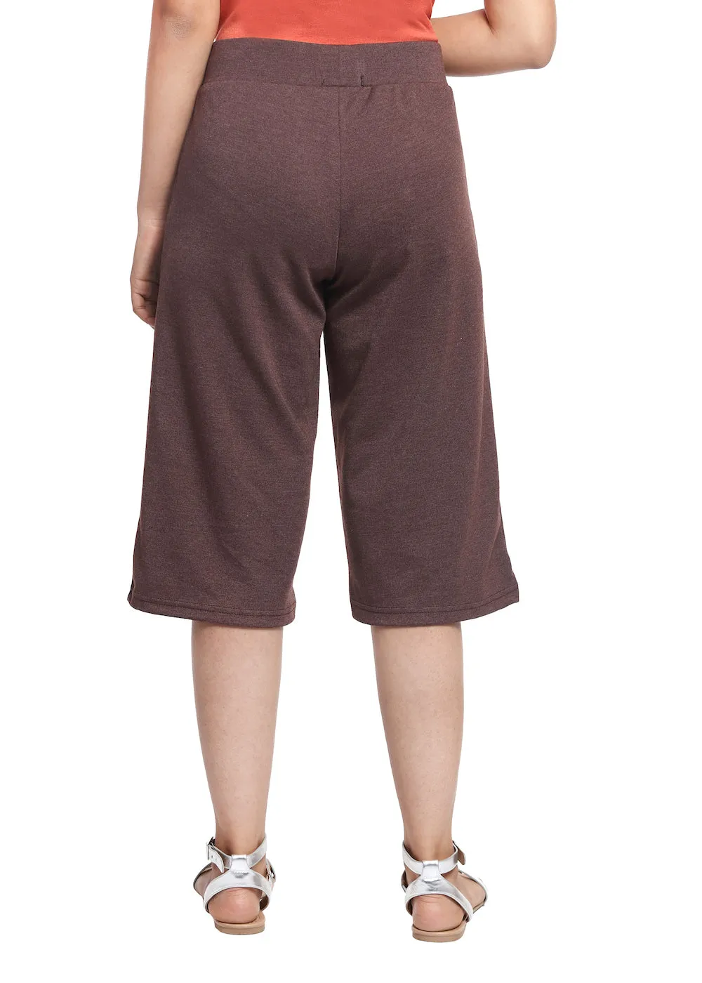Brown Knit Culottes