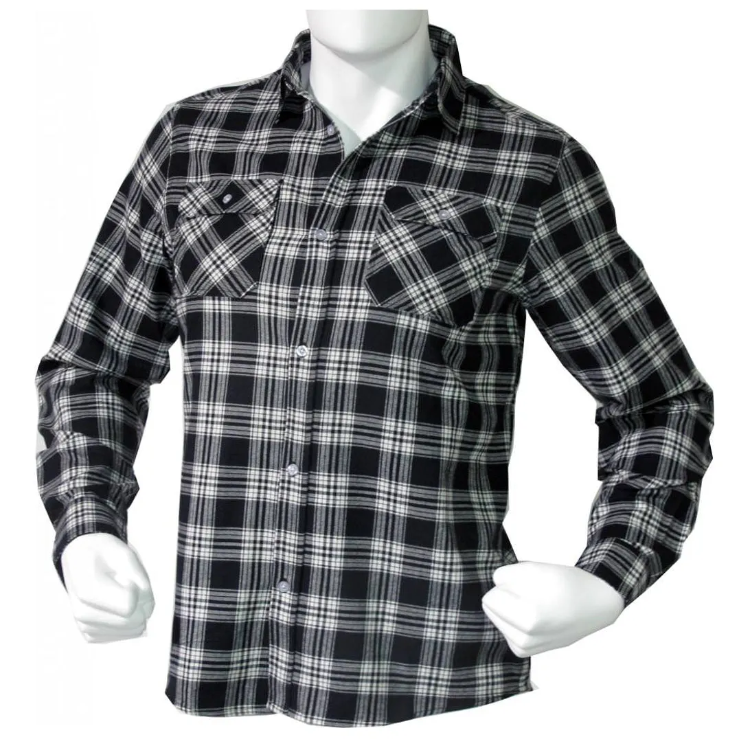 Buffalo Plaid Flannel Long Sleeve Shirt Casual Button Down With Pockets