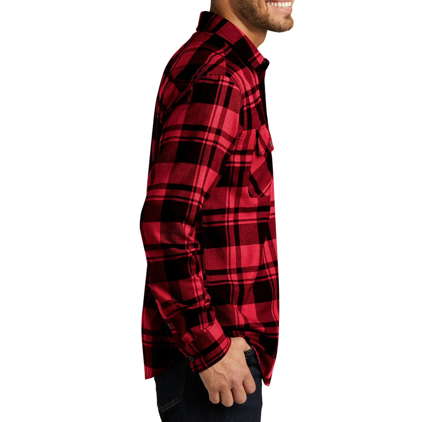 Buffalo Plaid Flannel Long Sleeve Shirt Casual Button Down With Pockets