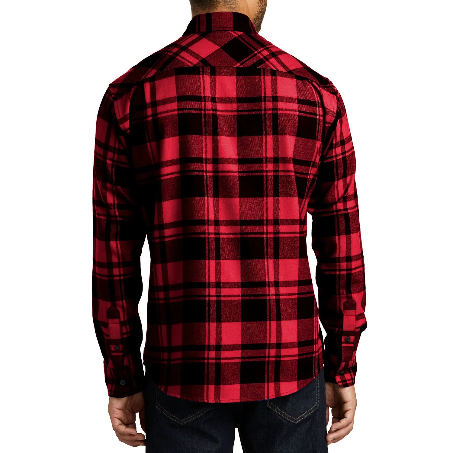 Buffalo Plaid Flannel Long Sleeve Shirt Casual Button Down With Pockets