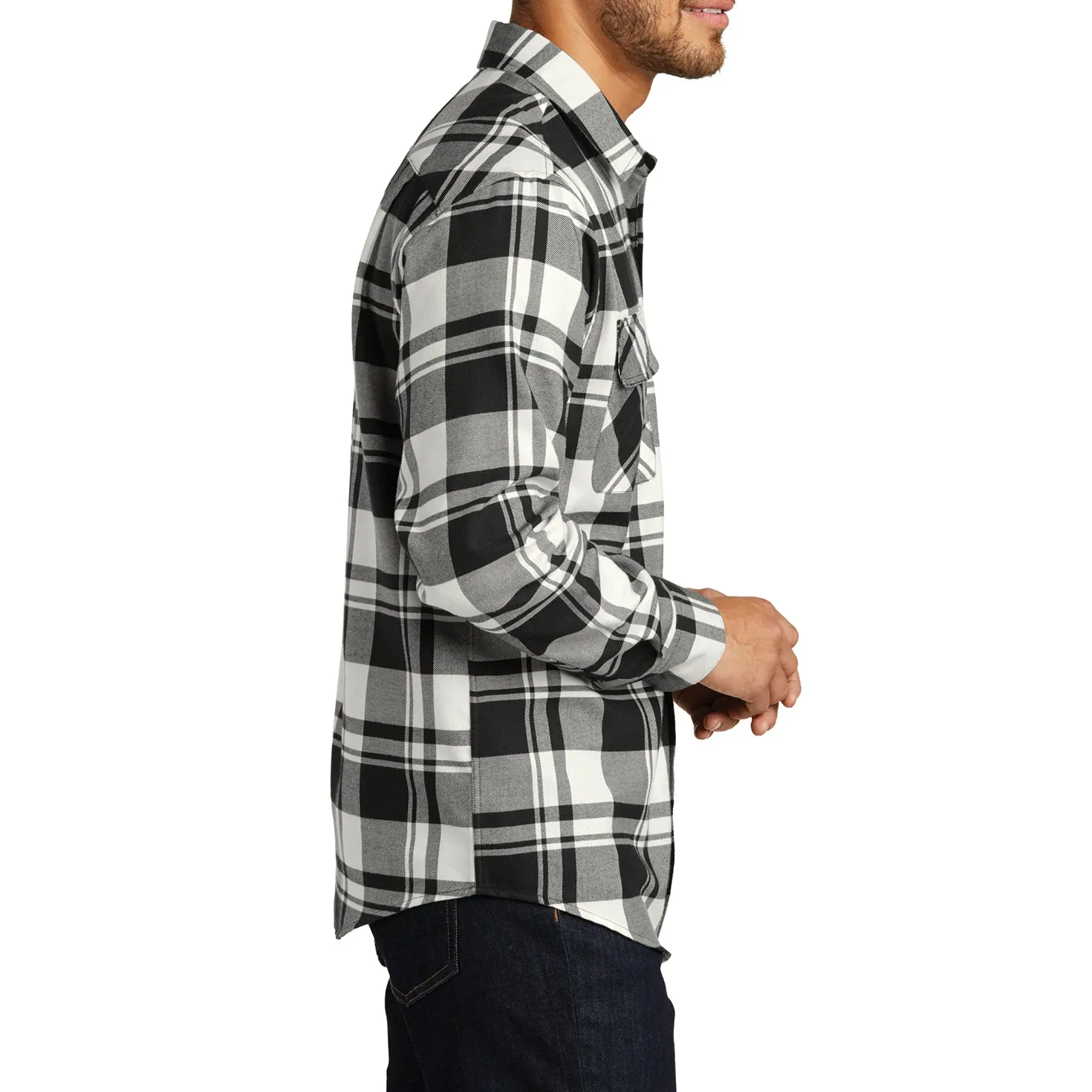Buffalo Plaid Flannel Long Sleeve Shirt Casual Button Down With Pockets