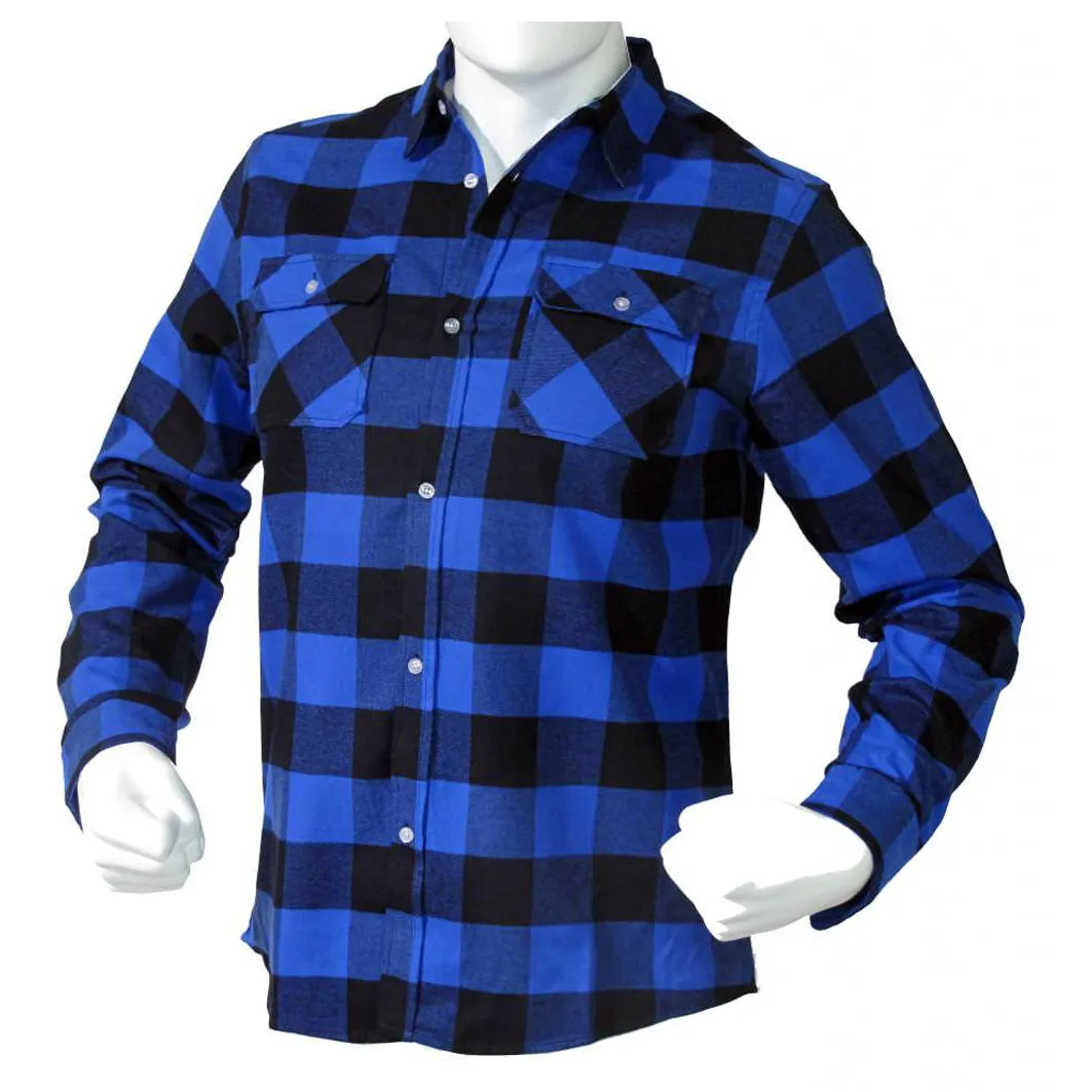 Buffalo Plaid Flannel Long Sleeve Shirt Casual Button Down With Pockets