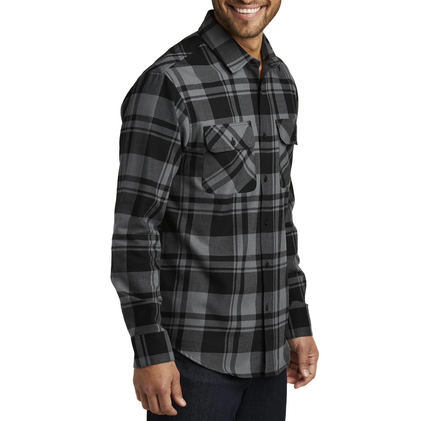 Buffalo Plaid Flannel Long Sleeve Shirt Casual Button Down With Pockets