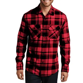 Buffalo Plaid Flannel Long Sleeve Shirt Casual Button Down With Pockets