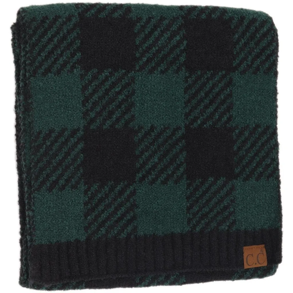 BUFFALO PRINT JACQUARD KNIT SCARF