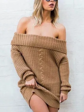 Carolina Off-Shoulder Knit Dress