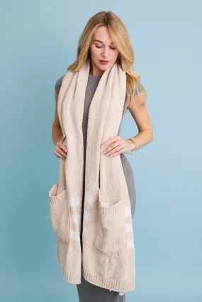 Chenille Pocket Scarf - Soft Comfort with Handy Pockets 🧣