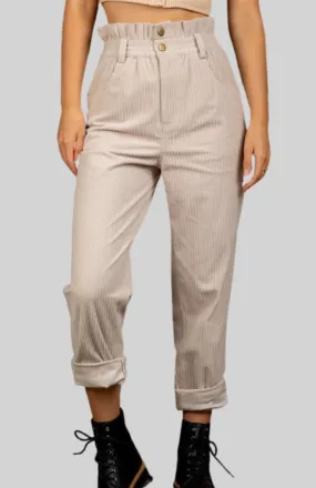 Cord Twill Paperbag Pants